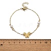304 Stainless Steel Butterfly Link Bracelets BJEW-C098-01B-G-5