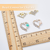 DICOSMETIC 32Pcs 4 Styles Alloy Crystal Rhinestone Connector Charms FIND-DC0003-53-3