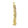 Brass Micro Pave Cubic Zirconia Pendants KK-Z042-19G-01-1