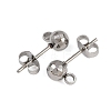 304 Stainless Steel Stud Earring Findings STAS-A119-06P-2