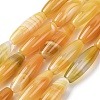 Natural Yellow Agate Beads Strands G-Z113-A07-2