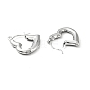 304 Stainless Steel Heart Hoop Earrings for Women EJEW-A076-05P-2