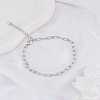 1Pc Stainless Steel Paperclip Chain Bracelets for Women BJEW-LP0002-24P-3