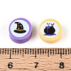Printed Handmade Polymer Clay Beads CLAY-T022-12D-3