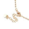 Natural Cultured Freshwater Pearl Rondelle Tassel Anklets AJEW-AN00718-5