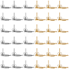 40Pcs 2 Colors 201 Stainless Steel Oval Stud Earring Findings STAS-SC0021-23-7