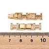 SHEGRACE Brass Micro Pave Clear Cubic Zirconia Fold Over Claps XGRQ5K256-843G-3