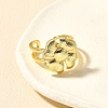 Brass Cuff Rings for Women RJEW-Q008-08G-4