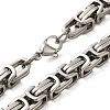 202 Stainless Steel Byzantine Chains Necklaces & Bracelets Jewelry Sets for Unisex STAS-A100-21P-2