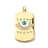 Rack Plating Brass Micro Pave Cubic Zirconia Pendants KK-M230-37G-2