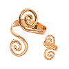 Double Swirl Alloy Cuff Bangles & Cuff Rings Sets FS-WGA6312-01-3