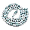 Opaque Crackle Glass Round Beads Strands X-GLAA-T031-01A-3