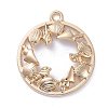 Zinc Alloy Open Back Bezel Pendants LS-PALLOY-E577-23KCG-1