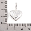 925 Sterling Silver Love Heart Pendants STER-P058-01C-S-3