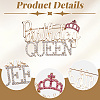 2Pcs Birthday Queen Rhinestone Pins JEWB-SP0001-11G-6