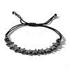 Natural Black Stome Beads Braided Bracelets XX5471-5