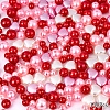 Spray Painted ABS Plastic Imitation Pearl Beads OACR-YW0002-20B-1