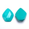 Dyed Faceted Natural Howlite Cabochons X-G-D763-02-2