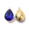 Real 18K Gold Plated Brass with Glass Pendants KK-177-22G-04-2