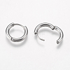 201 Stainless Steel Huggie Hoop Earrings Findings STAS-F149-33P-C-2