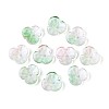 Baking Paint Transparent Glass Bead Caps DGLA-N014-09B-01-1