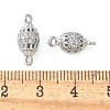 Brass Micro Pave Cubic Zirconia Connector Charms KK-U056-25P-3