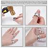 9Pcs 3 Style 304 Stainless Steel Grooved Finger Ring Settings STAS-UN0034-96-4