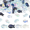 80Pcs 4 Colors Transparency Electroplate Glass Beads GLAA-SC0002-88B-1