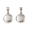 316 Stainless Steel Locket Pendants STAS-K321-11A-P-1