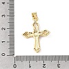 Easter Brass Micro Pave Clear Cubic Zirconia Pendants KK-E799-05G-G-3