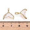 Spray Painted Brass Pave Cubic Zirconia Pendants KK-T072-32G-3