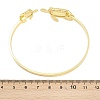 Marine Organism Brass Cuff Bangles for Women BJEW-D368-03J-G-5