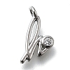 Brass Micro Pave Cubic Zirconia Pendants KK-B132-12P-H-1