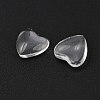 Transparent Glass Heart Cabochons GGLA-R021-10mm-3