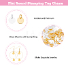 SUPERFINDINGS 100Pcs 2 Colors Brass Charms KK-FH0007-29B-4