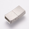 304 Stainless Steel Magnetic Clasps with Glue-in Ends STAS-E144-062P-2