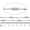 Brass Enamel Round Beaded Link Chain CHC-G022-07P-18-2