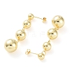 Brass Round Ball Dangle Stud Earrings for Women EJEW-D086-03G-2