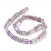 Natural Fluorite Twist Column Beads Strands G-L240-02-3