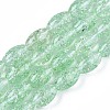 Transparent Crackle Glass Beads Strands GLAA-S192-B-010E-1