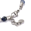 Natural Sodalite & Synthetic Magnetic Hematite Anchor Beaded Bracelet BJEW-P339-01P-08-3