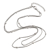 Brass Double Layer Necklaces NJEW-D302-52P-5