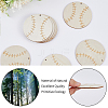 Sport Ball Theme Unfinished Wooden Painting Hanging Ornaments WOOD-WH20001-12D-5