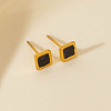 304 Stainless Steel Square Stud Earrings KD5584-3-1