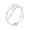 304 Stainless Steel Cuff Ring RJEW-F121-01P-3