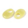 Natural Lemon Jade Large Hole Pendants G-N348-06B-04-2