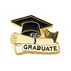 Graduation Cap with Word Graduate Enamel Pin JEWB-I022-03A-1