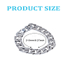 1Pc Alloy Leaf Link Chain Bracelets for Women BJEW-LP0001-63-2