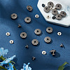 15Pcs 1-Hole Alloy & Plastic Beads Buttons BUTT-HY0001-11B-4