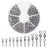 185Pcs Brass Fishing Rolling Bearing Connector FIND-FH0003-30-1